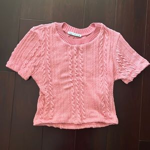 NEVER WORN ZARA BABY PINK KNIT TOP